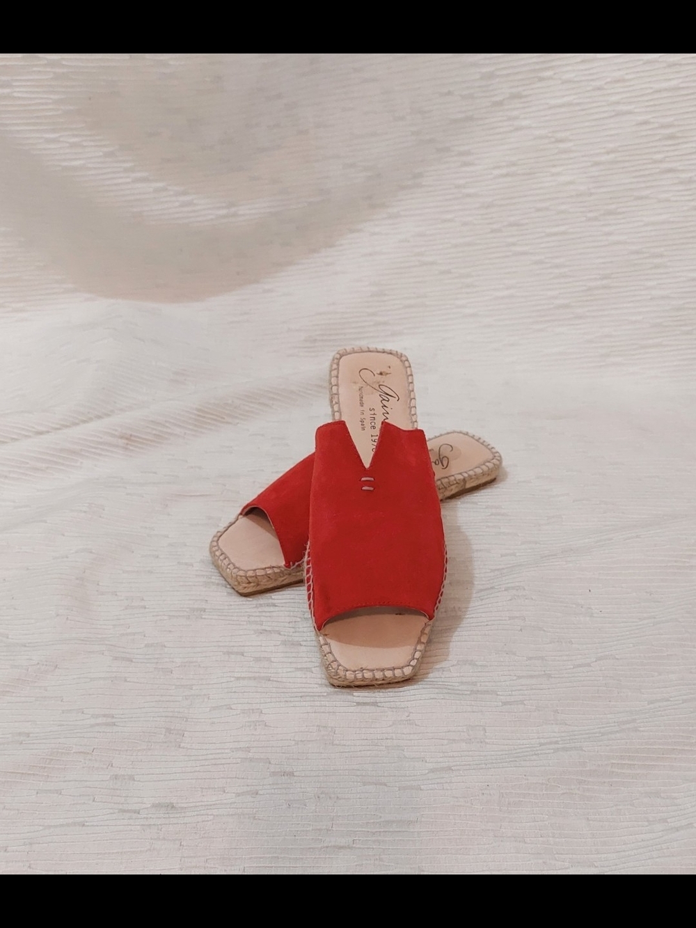 Gaimo Red Suede Open-Toe Slide Mules Women's Size 8 / 39 - Picture 12 of 12